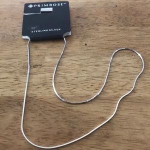 Primrose Sterling Silver 20” Box Chain Necklace